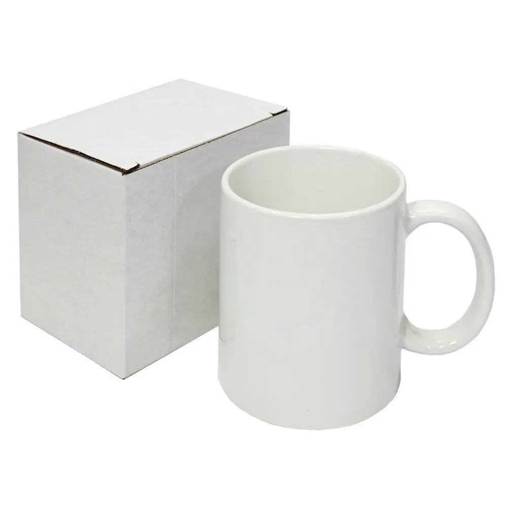 Grosir mug keramik 11oz imensions cangkir kustom sublimasi putih 11oz mug d untuk sublimasi
