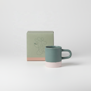 แก้วกาแฟเซรามิกเคลือบด้านสองสี ลายวันรำลึก สไตล์นอร์ดิกมินิมอล หูจับใหญ่ ทำจากสโตนแวร์ ล้างในเครื่องล้างจานได้ ไม่เคลือบเงา ทำจากดินเผา - Product Image 6