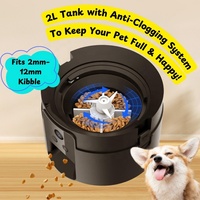 Comedero Automático para Gatos de 2L Dispensador de Comida Programado para Perros Negro Comederos para Mascotas con Wifi Alimento Seco a Batería Comedero Automático para Gatos con Cámara