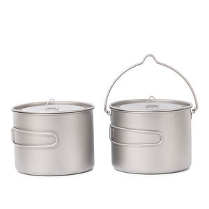 Servizio da tavola da campeggio in titanio Set di pentole da turismo all'aperto pentola da cucina Picnic cucina Trekking 900ml/1100ml/1600ml - Product Image 2