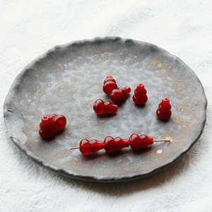 Cuentas <span class=keywords><strong>de</strong></span> ágata roja Jiny en forma <span class=keywords><strong>de</strong></span> calabaza con orificio pasante, cuentas <span class=keywords><strong>de</strong></span> <span class=keywords><strong>jade</strong></span> para oración budista DIY, pulseras culturales y artísticas, accesorios. - Product Image 1