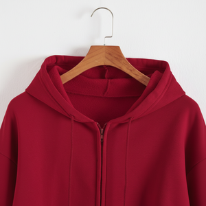 Sweat à capuche uni à fermeture éclair pour femmes Pull à capuche imprimé avec personnalisation complète pour femmes Zip-up - Product Image 1