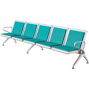 Silla de espera <span class=keywords><strong>para</strong></span> aeropuerto de poliuretano PU <span class=keywords><strong>para</strong></span> tres personas al por mayor con <span class=keywords><strong>Banco</strong></span> de fila de infusión de acero inoxidable nacional - Product Image 5
