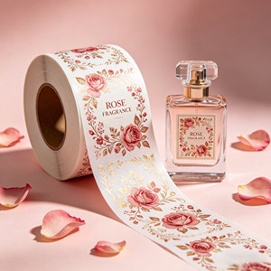 Étiquettes autocollantes personnalisées de luxe pour parfums, impression à chaud, logo imprimé, vinyle imperméable, adhésif, pour emballages de flacons cosmétiques - Product Image 3