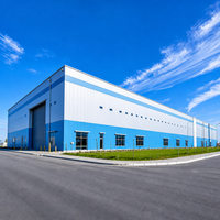 Structure en acier pour entrepôt logistique professionnel, bâtiment industriel préfabriqué à pignon haut pour stockage