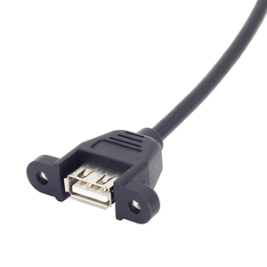 Bán buôn Bảng điều khiển gắn cáp <span class=keywords><strong>USB</strong></span> Nam để mở rộng nữ với vít khóa và bện che chắn cáp máy tính - Product Image 5