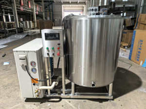 Tanque de Refrigeración Vertical de Acero Inoxidable de Grado Alimenticio, Equipo Pasteurizador de Enfriamiento Directo para Producción de Leche de Cabra y Vaca - Product Image 5