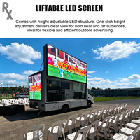 RX Fabrika Fiyatı Açık Hava P5 P8 P10 Kaldırılabilir LED Reklam Statik Kamyon IP65 Mobil Billboard Ekranı 4K HDR10+