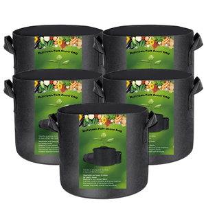 Fábrica 3 5 7 10 15 20 25 30 100 galones maceta no tejida bolsa de cultivo hidropónico macetas de tela jardín patata fieltro vivero bolsas de cultivo
