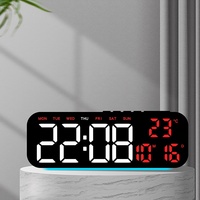 Neue Heimdekoration Elektronische Tischuhr aus Kunststoff Multifunktionale LED-Anzeige 24-Stunden-Anzeige Nordisches Design Thermometer Kalender
