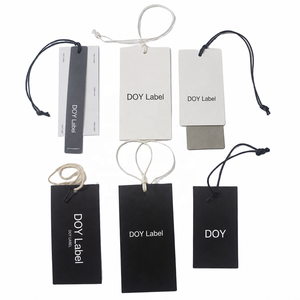 Barato diseño personalizado impresión nombre logotipo papel prenda etiquetas colgantes ropa etiquetas colgantes con cuerda - Product Image 1