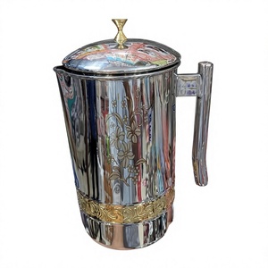 Bouteille d'eau sport en acier inoxydable 500 ml avec couvercle, design motif glaçon, motif floral classique, distributeur de boissons réutilisable, écologique, CE/EU CIQ - Product Image 3