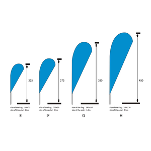 <span class=keywords><strong>Kit</strong></span> de drapeau publicitaire personnalisable sans plis, surface du drapeau en fibre de polyester, avec <span class=keywords><strong>kit</strong></span> de mât en aluminium et piquet de sol - Product Image 4