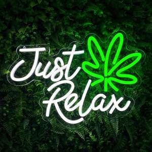 <span class=keywords><strong>Just</strong></span> <span class=keywords><strong>Relax</strong></span> LED <span class=keywords><strong>Neon</strong></span> Sign USB Powered Dimmable Switch para la pared del dormitorio Man Cave Club Party Bar Game Room Dormitorio Decoración Regalos - Product Image 1