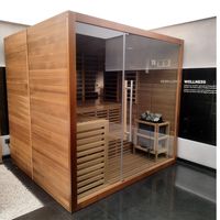 Cabine de sauna infrarouge électrique moderne et étanche KLAFIN pour extérieur, villa, construction en bois massif, contrôle numérique