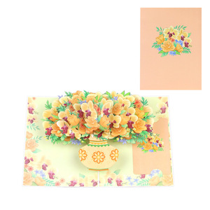 Biglietto d'<span class=keywords><strong>Auguri</strong></span> 3D Pop-up con Fiori, Elegante Cartolina Artigianale con Design di Vaso di Fiori Vivaci, Ideale <span class=keywords><strong>per</strong></span> <span class=keywords><strong>Auguri</strong></span> di <span class=keywords><strong>Compleanno</strong></span> e Festa della Mamma - Product Image 4