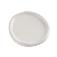 Assiette en céramique blanche créative et simple, style vintage écologique, design nuage irrégulier pour desserts et petits-déjeuners, idéale pour les fêtes