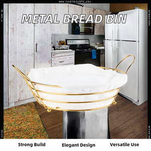 Panier à pain en métal de luxe 2025 avec doublure, panier à fruits en fil de fer rond, vente en gros de paniers à pain - Product Image 3