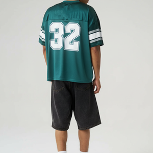 Sublimación Impresión logotipo personalizado fútbol americano Fan Jersey hombres jóvenes malla transpirable Fan malla fútbol Jersey - Product Image 1