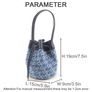 Custom Mini Bucket Bag Women Drawstring Handbag Fashion Small Capacity <b>Top</b> Handle Bag OEM Factory - Product Image 6