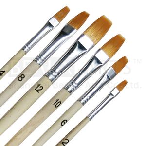 Малый размер деревянная ручка художественная кисть круглая и плоская деталь акриловая Акварельная живопись художественный материал для детей поделки - Product Image 2