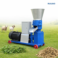 Équipement agricole compact, pelletiseur d'aliments pour bétail avec moteur de 4 kW pour le traitement des aliments pour bovins, ovins et caprins, production de 65 kg