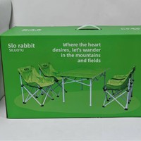 Ensemble table et chaises pliantes de camping - Table carrée portable d'extérieur au design raffiné pour pique-nique et camping