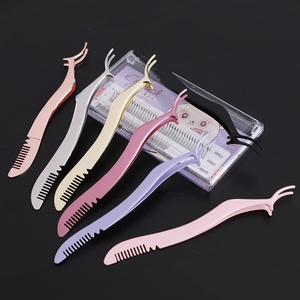 Pince à épiler longue et ronde en plastique pour extensions de cils, outil de beauté de précision, emballage individuel - Product Image 4