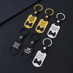 Llavero Abridor de Botellas de Metal con Grabado Láser de Acero Inoxidable, Regalo de Recuerdo para el Día del Padre, Te Queremos Papá - Product Image 1