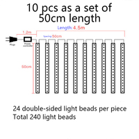 LED Meteor Shower Rain Lights Goutte de neige en plastique Décorations de gouttes de pluie 30cm 8 Tubes pour intérieur extérieur Noël Mariage
