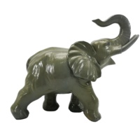 Boîte à monnaie personnalisée faite à la main en résine éléphant Figurine Pot d'économie d'argent Décoration de la maison Imperméable Respectueux de l'environnement