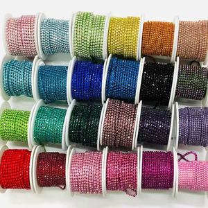 Nuova Catena di Strass in Vetro Colorato SS12 3mm 3D, 10 Iarde/Rotolo, Accessori per Gioielli e Abbigliamento Fai-da-Te - Product Image 6