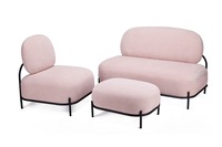 Stoff Metall Rosa Wohn möbel Stahl Einfache Lounge Möbel Esszimmers tuhl Moderne Hocker Stühle