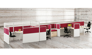 Escritorio para 4 personas, cubículo con divisores de clase, muebles de oficina, Partición de madera, estación de trabajo, personal, escritorio de oficina - Product Image 4