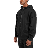 Fabrication de vêtements de sport, sweat à capuche zippé personnalisé, sweat à capuche athlétique pour homme, coton et polyester, sweat à capuche décontracté uni pour homme, sweat à capuche de sport