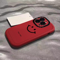Heureux pour Smiley Face Nouveau peint pour iPhone 14 Pro Skin TPU Phone Case Compatible avec pour Apple 16 Pro Max Puff 15 Feel