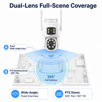 Caméra IP sans fil pour la sécurité domestique avec vision nocturne couleur 4MP IP65, Pan-Tilt PTZ, stockage cloud, garantie 1 an, utilisation en extérieur