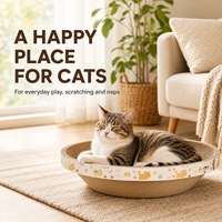 Jouets pour chats et griffoirs de Noël classiques en carton ondulé de haute qualité – Emballage en carton durable antidérapant