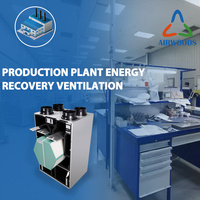 Mur de récupération d'énergie Hrv sans conduit Erv Heat Recovery Système de ventilation Home Air Heat Recuperator