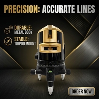Nouveau niveau laser vert 3D LD à rotation automatique, 2 lignes, professionnel, industriel/bricolage, 360 degrés, batterie Li-Ion de haute qualité