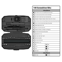 YIYUN Ensemble de tournevis électrique sans fil 153-en-1, moteur sans balais, kit d'outils, batterie lithium-ion pour téléphone, ordinateur, gadgets
