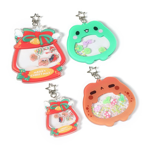 Custom Logo Transparent Acrylic Keychain Rings Wholesale Glass Key Chains for Craft Acrylic Charm