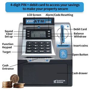 Caisse enregistreuse ATM électrique, jouet éducatif, jeu de simulation de gestion des finances pour enfants, apprentissage précoce, jeu de loisirs à domicile, cadeau - Product Image 4