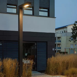 Profilés en aluminium pour cour extérieure, lampes carrées, éclairage paysager communautaire, lampes à poteau haut, éclairage LED pour rue - Product Image 4