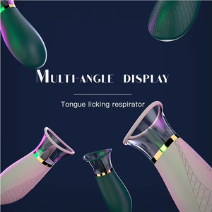 เครื่องสั่นกระตุ้นคลิตอริสแบบดูด ของเล่นทางเพศ เครื่องสั่นแบบลิ้น ของเล่นผู้ใหญ่สำหรับผู้หญิงและคู่รัก-สีเขียว - Product Image 3