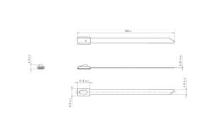 Clips de bord en 2 pièces en gros 304 attaches de câble en acier inoxydable anti-UV pour la gestion des câbles solaires - Product Image 2