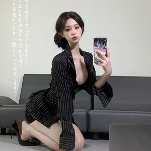 Lencería Sexy de Oficina para Mujer, Ropa de Secretaria, Camisa, Traje, Ropa Interior, Vestido de Club Nocturno, <span class=keywords><strong>Pijamas</strong></span> - Product Image 3