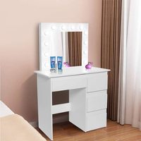 Coiffeuse Vanity Table style hollywoodien avec miroir Ensemble de coiffeuse bon marché