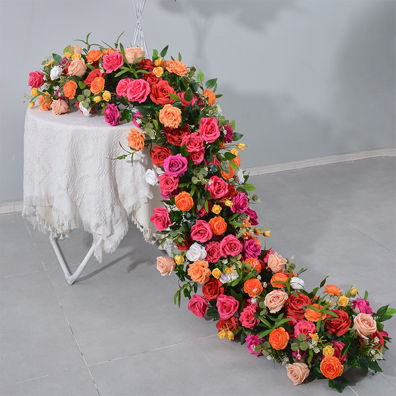 Chemin de table Fleur Rouge 200cm