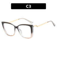 Monture de lunettes carrée œil de chat en TR90 avec verres anti-lumière bleue, style tendance et personnalisé